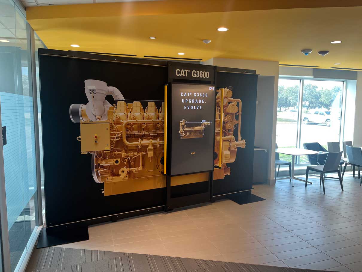 CAT Equipment corporate office iWall install