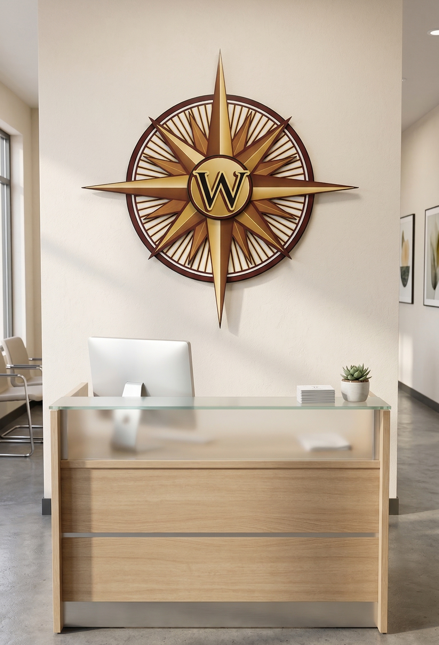 Windthrop office signage install