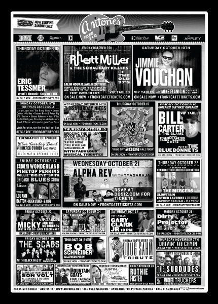 Antone's concert poster print