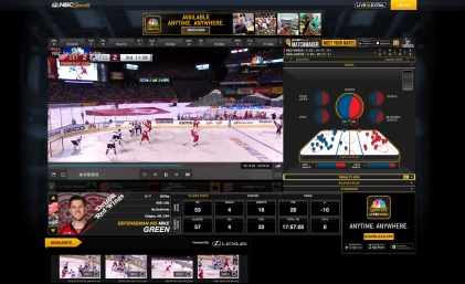 NHL Streaming Companion UI screenshot